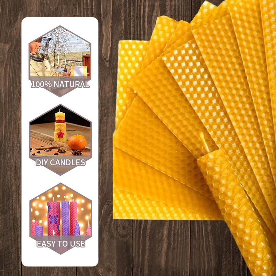 Beeswax Taper Candle - شموع شمع العسل المخروطية المصنوعة يدويًا