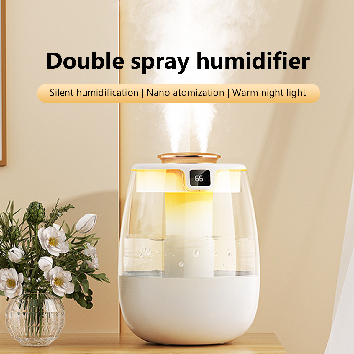 Home Fragrance Mist - 1.3L مرطب الهواء منفذ رذاذ مزدوج