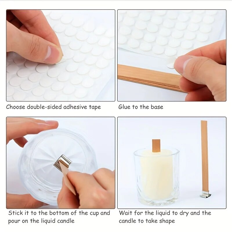 30 قطعة فتيل شمعة خشبية عالية  - مراجعة Beeswax Taper Candle وسعره
