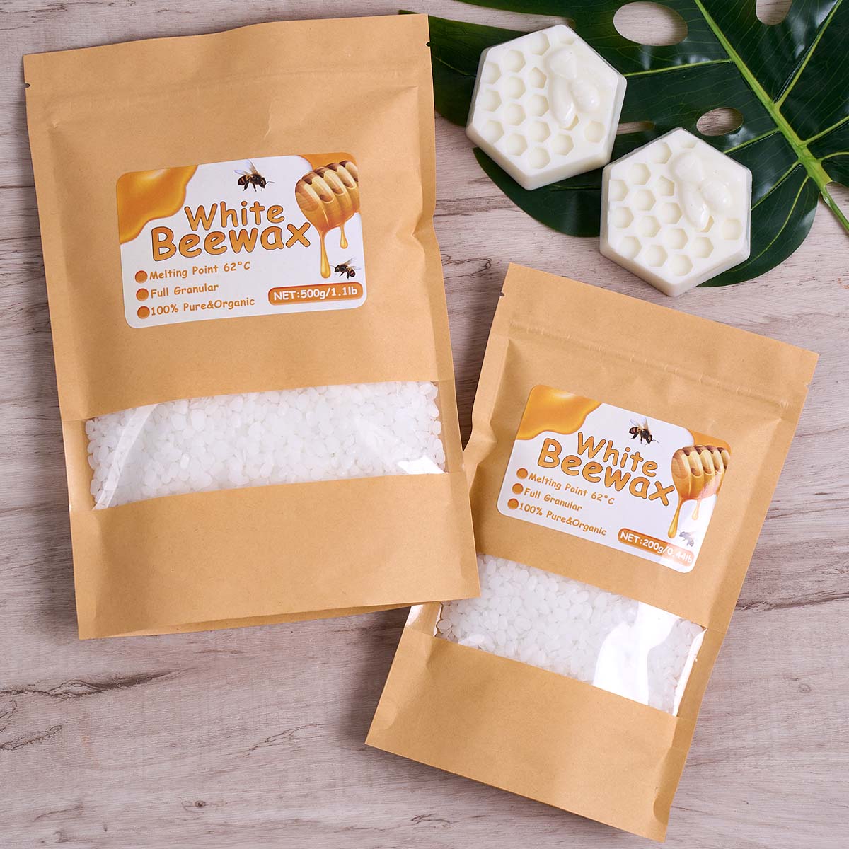 1000 جرام شمع العسل الأبيض لتق - مراجعة Beeswax Taper Candle وسعره