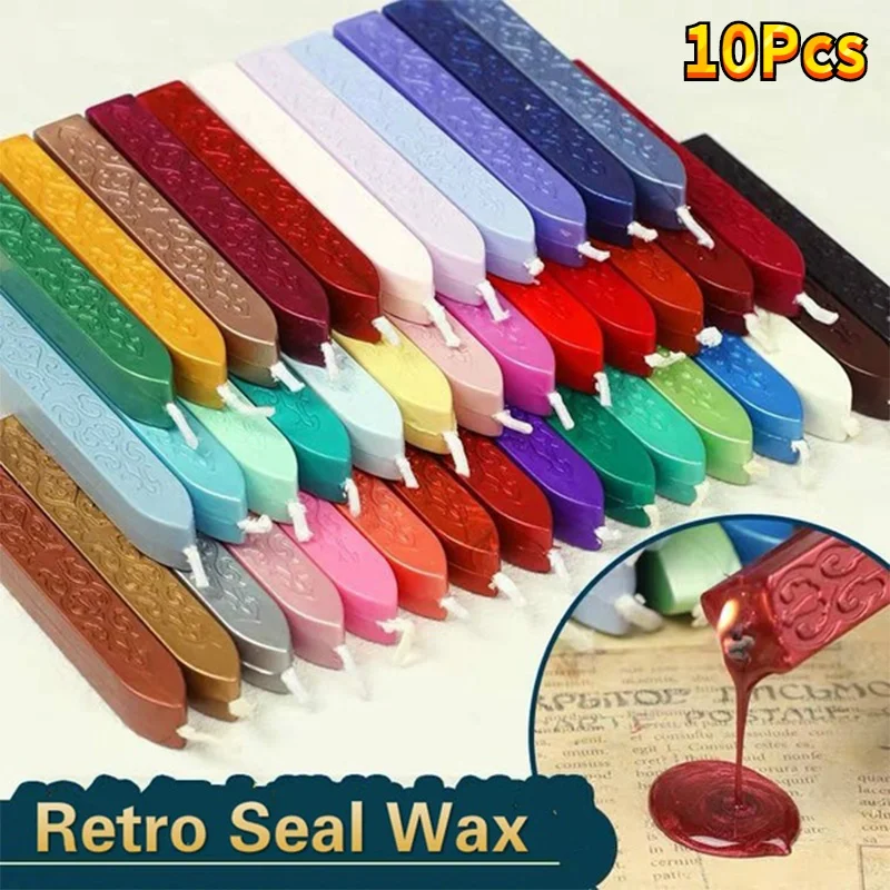 10 قطعة قضبان الشمع ختم الملون - مراجعة Beeswax Taper Candle وسعره