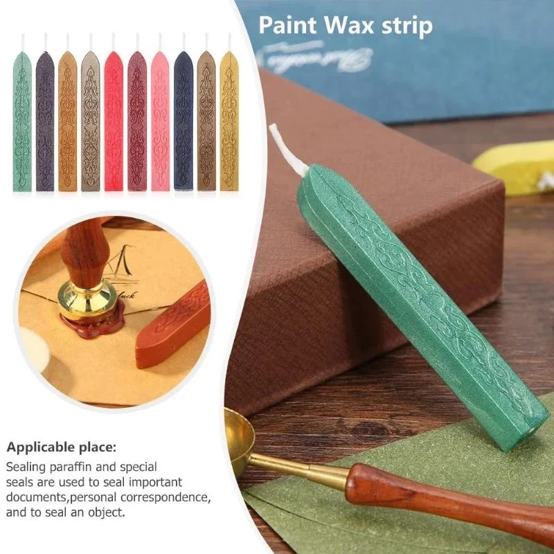 10 قطعة قضبان الشمع ختم الملون - مراجعة Beeswax Taper Candle وسعره